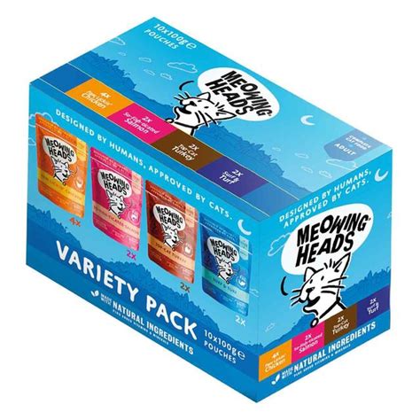 Meowing Heads Adult Cat Food Wet Pouches Variety Pack Ocado