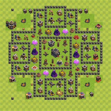 Clash Of Clans Town Hall Level 9 Defense Base