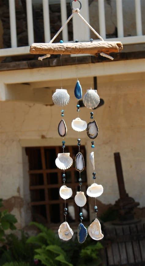 Driftwood Seashell Wind Chimes Handmade Wind Chimes Wind Etsy