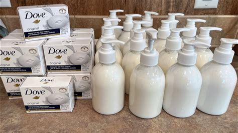 How To Make Liquid Hand Soap From Dove Bar Soap Youtube