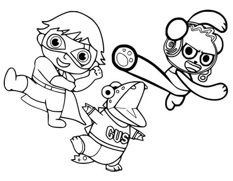 Red Titan And Gus With Combo Panda Coloring Pages Coloring Cool