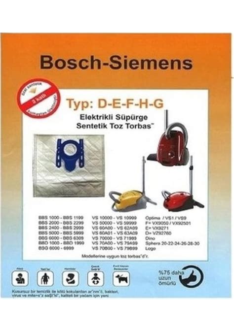 Bosch Uyumlu Bgbs Rd Elektrikli S P Rge Ad Toz Torbas Kuma Ad