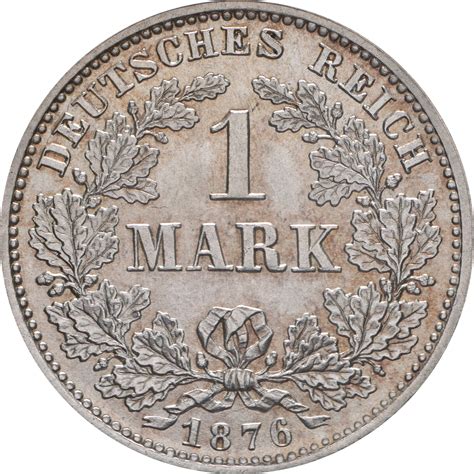 Deutschland 1 Mark 1875 F Silber Stgl 220 Euro