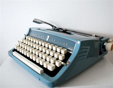 Brother Deluxe 895 Blue Manual Typewriter Etsy Typewriter Lower