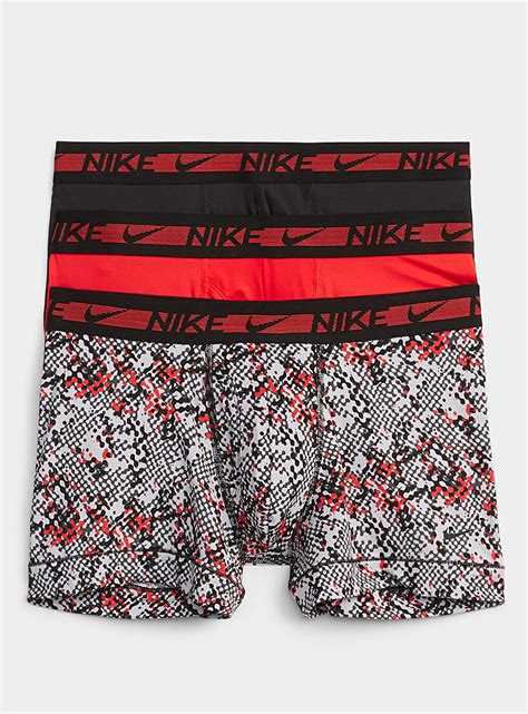 Essential Micro Red Accents Boxer Briefs 3 Pack Nike Shop Mens