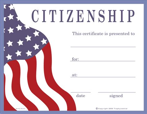 Free Citizenship Certificates Certificate Free Citizenship