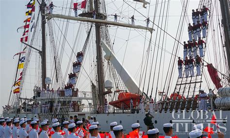 Peruvian Navy Training Tall Ship Bap Unión Docks In Shanghai