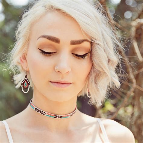 Hippie Jewelry Beaded Choker Megan Petersen Jewelry