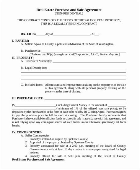 Estate Sale Contract Template Inspirational 12 Sample Purchase And Sale Agreements Word Pdf