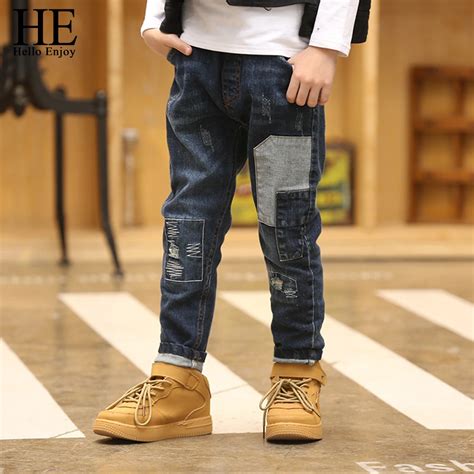 HE Hello Enjoy Boys Pants Trousers Children Jeans Boys Kids Spring ...