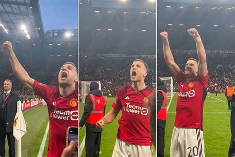 Video Diogo Dalot Passionately Joins In With Stretford End Chants