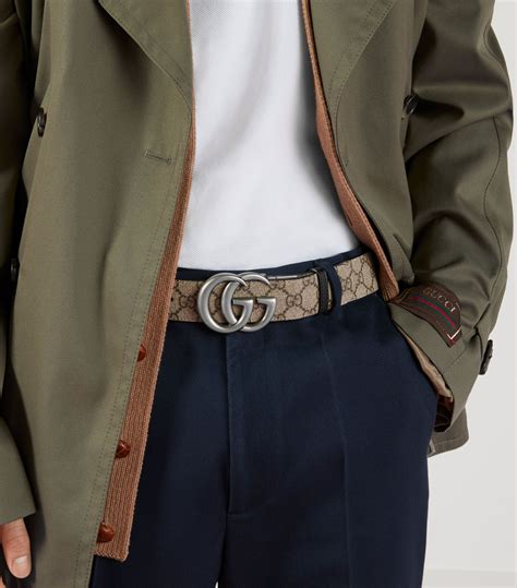 Mens Gucci Neutrals Gg Marmont Reversible Belt Harrods Countrycode