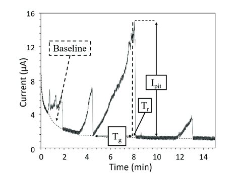 Example Of A Current Transient Measured During The Potentiostatic