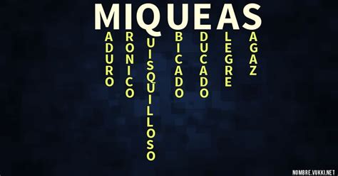 Qu Significa Miqueas