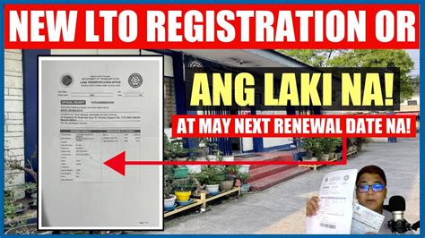 NEW LTO REGISTRATION OR OFFICIAL RECEIPT ANG LAKI NA YouTube