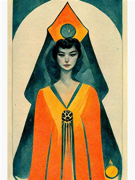 Ii The High Priestess Tarot Card Sticker For Sale By Cannibalspaced