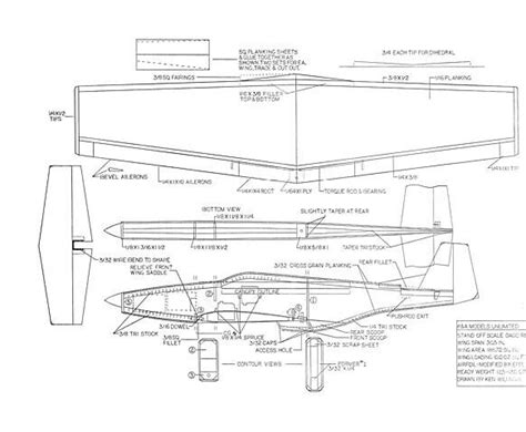 Dago Red Glider Wingspan Rc Model Airplane Printed Plans