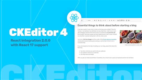 WYSIWYG Editor With React 17 Support CKEditor 4 CKEditor