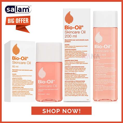 Bio Oil Skincare Oil 60ml 125ml 200ml Scars Stretch Marks Uneven Skin Tone Shopee Malaysia