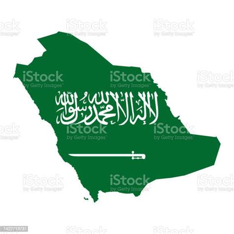 Saudi Arabia High Detailed Map Geography Graphic Icon Country Asia Border Vector Illustration