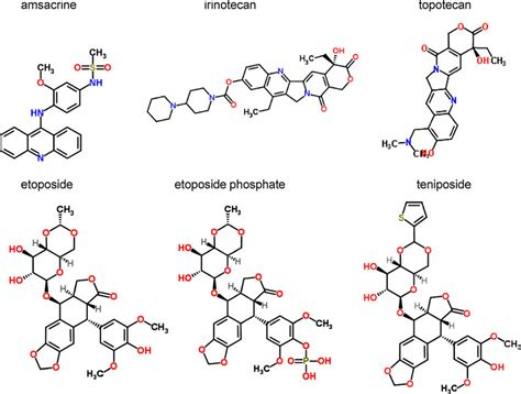 Chemical Structures Of DNA Interactive Agents Topoisomerase Inhibitors