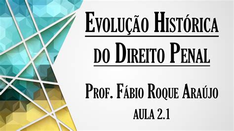 Evolução Histórica do Direito Penal Aula 2 1 Curso de Direito Penal