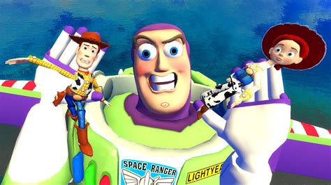 Toy Story But Buzz Play With Toy Woody And Toy Jessie Gmod Ragdolls And Animations Youtube