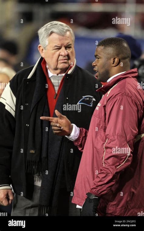 Carolina Panthers Owner Jerry Richardson Left Talks With Former