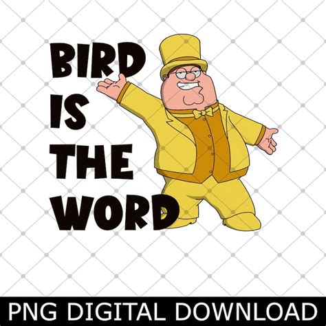 Peter Griffin Bird is the Word Png, Funny Peter Griffin Png, Peter ...