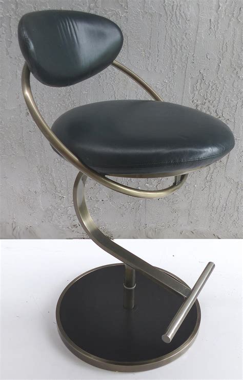 Design Institute of America Leather Swivel Counter Stools | Modernism