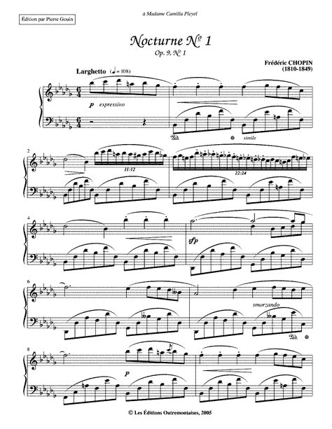 Chopin Nocturne No1 Op 9 No1 B Flat Minorpdf Nocturne Gouine