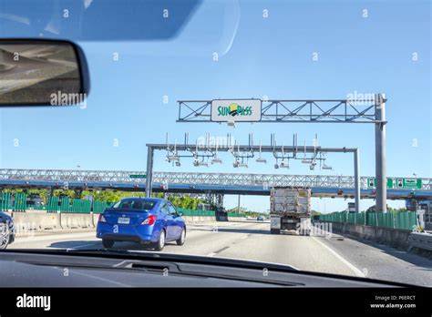 Fort Ft Lauderdale Floridaflorida Turnpike Toll Roadsunpass Prepaid Electronic Toll