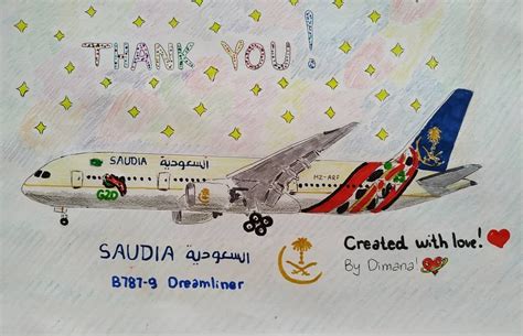 Airplane Arts By Dima On Instagram Thank You Saudi Airlines