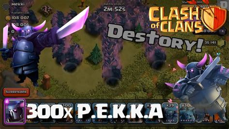 Clash Of Clans P E K K A Raid Level Mass Gameplay Youtube