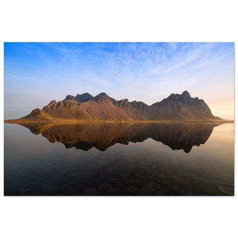 Iceland Vestrahorn Reflection Aluminum Print - Etsy