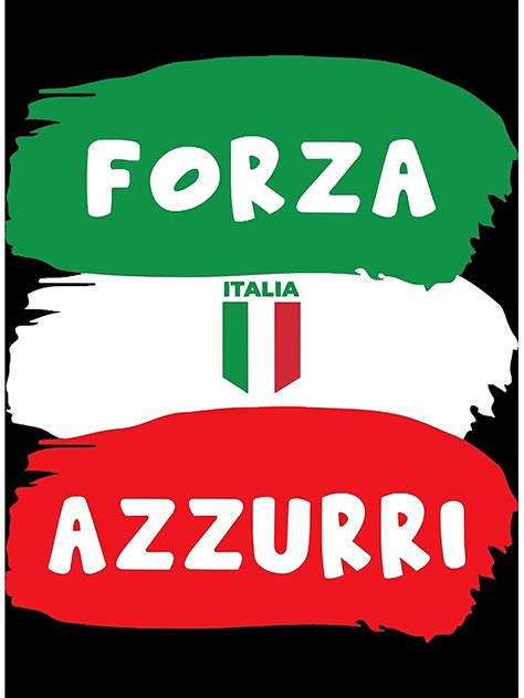 Italy Soccer Jersey Italy Football Forza Azzurri Forza Italia Poster