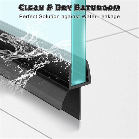 Black Shower Screen Seal Strip For 4 6mm Glass Up To 23mm Gap Bath Door 900mm Ebay