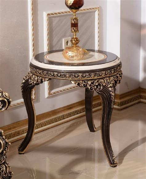 Casa Padrino Luxus Barock Beistelltisch Creme Dunkelbraun Gold