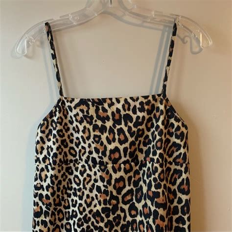 Zara Dresses Zara Cheetah Leopard Print Square Neck Mini Slip Dress