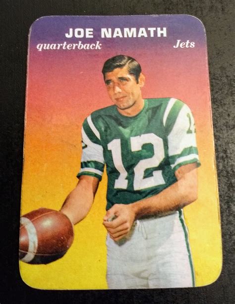 Joe Namath Topps Super Glossy Trading Card Authentic Vintage