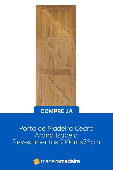 Porta De Madeira Cedro Arana Isabela Revestimentos 210 X 72cm