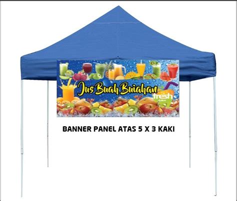 Jom Tempah Banner Niaga Jus Buah Buahan Ready Design Size X Kaki