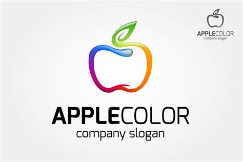 Apple Color Vector Logo Illustration. Rainbow Apple line logo template. 19638691 Vector Art at ...