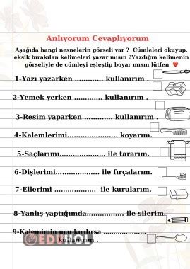 Görsel Okuma Ve Okuduğunu Anla Eduhol Etkinlik İndir Oyun Oyna