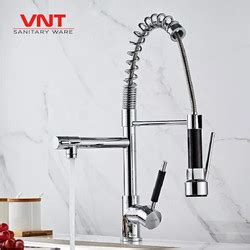 Promo VNT Keran Dapur Panas Dingin Stainless Hitam Kran Cuci Piring Hot