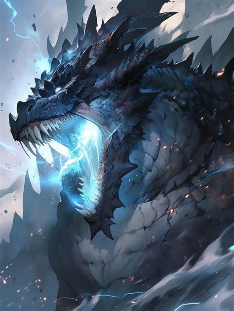 Download Ai Generated Dragon Lightning Royalty Free Stock Illustration