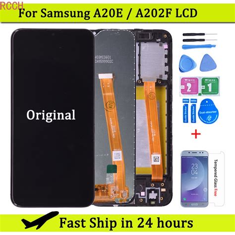 อะไหล่หน้าจอสัมผัส Lcd แบบเปลี่ยน สําหรับ Samsung Galaxy A20e A202 A202f Samsung A20e Shopee