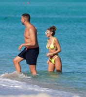 SWIMWEAR Chantel Jeffries Cameltoe In A Neon Thong Bikini In Miami