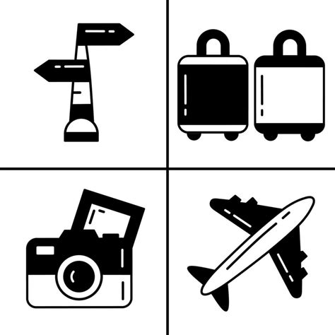 Vector black and white illustration of travel icon for business. Stock vector design. 36445995 ...