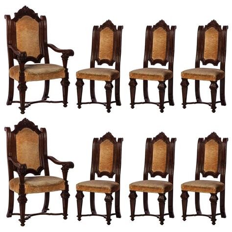 Set of Six Italian Renaissance Revival Chairs For Sale at 1stDibs